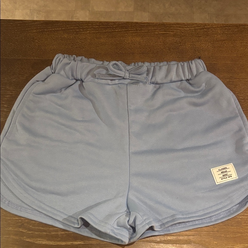 SHEIN Women's Athletic Shorts in Light Blue